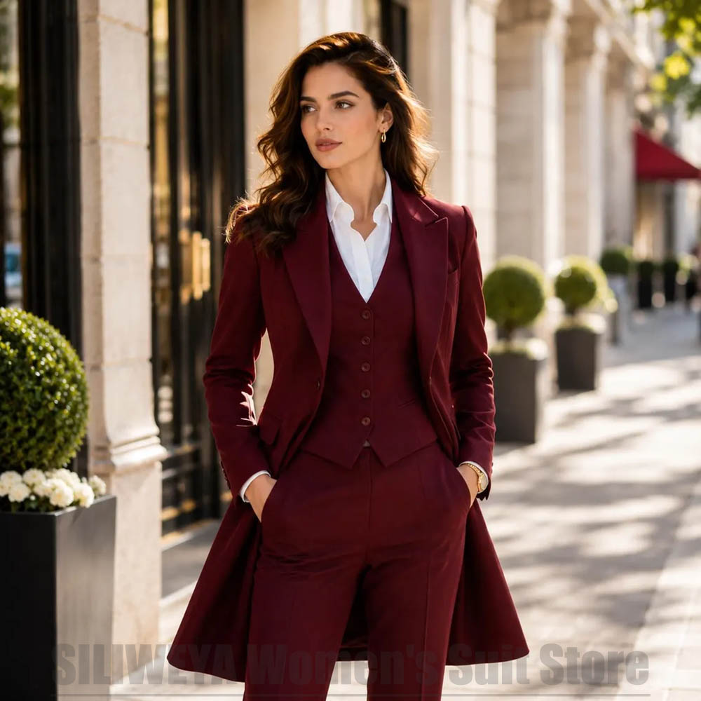 Women Formal Wear Vest - Conjunto Feminino de 3 Peças Elegante