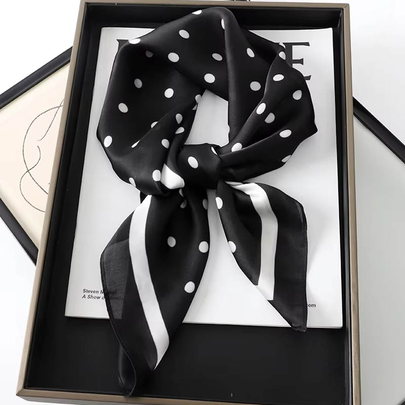 Scarf Silk Neck - Senhora de luxo cabelo dot cachecol