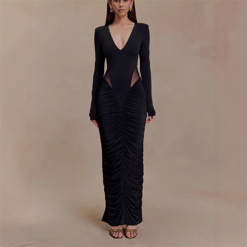 Borgonha preto feminino vestid - Women'S Formal Wear For A Wedding avaliação e preço