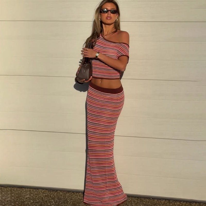 Conjunto de Saia de Tricô Femi - Women Formal Wear For Summer avaliação e preço