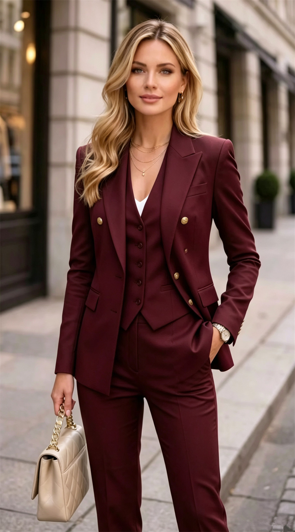 Conjunto Feminino de 2 Peças L - Blazer Set Women Formal avaliação e preço