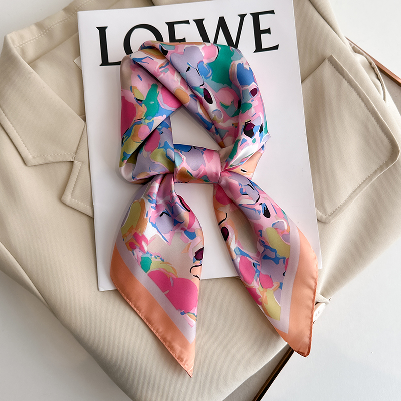 Luxo floral impressão quadrado - Scarf Silk Neck avaliação e preço