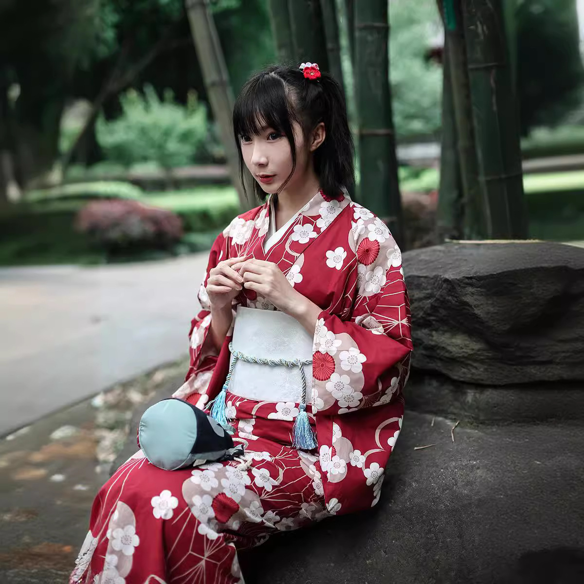 Quimono Yukata Japonês Vermelh - Women'S Formal Traditional Wear avaliação e preço