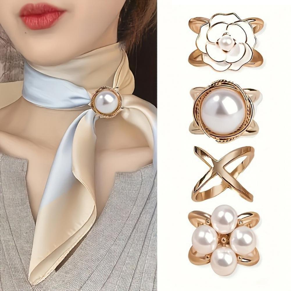 4 peças de anéis para lenços f - Scarf Silk Neck avaliação e preço