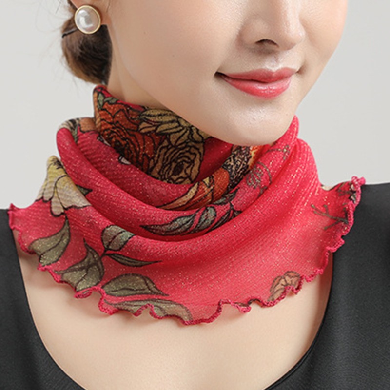 Primavera verão chiffon pescoç - Scarf Silk Neck avaliação e preço