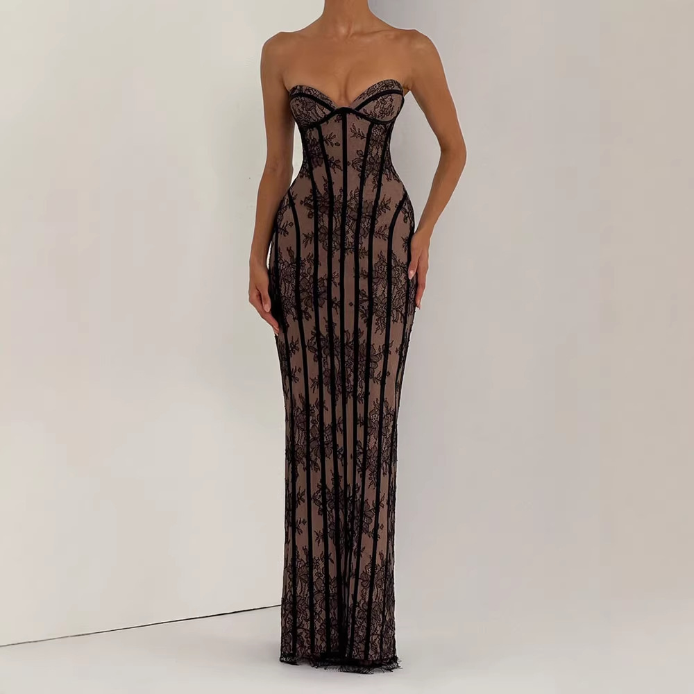 Vestido Maxi Bodycon Sem Alças - Women Formal Wear For Summer avaliação e preço
